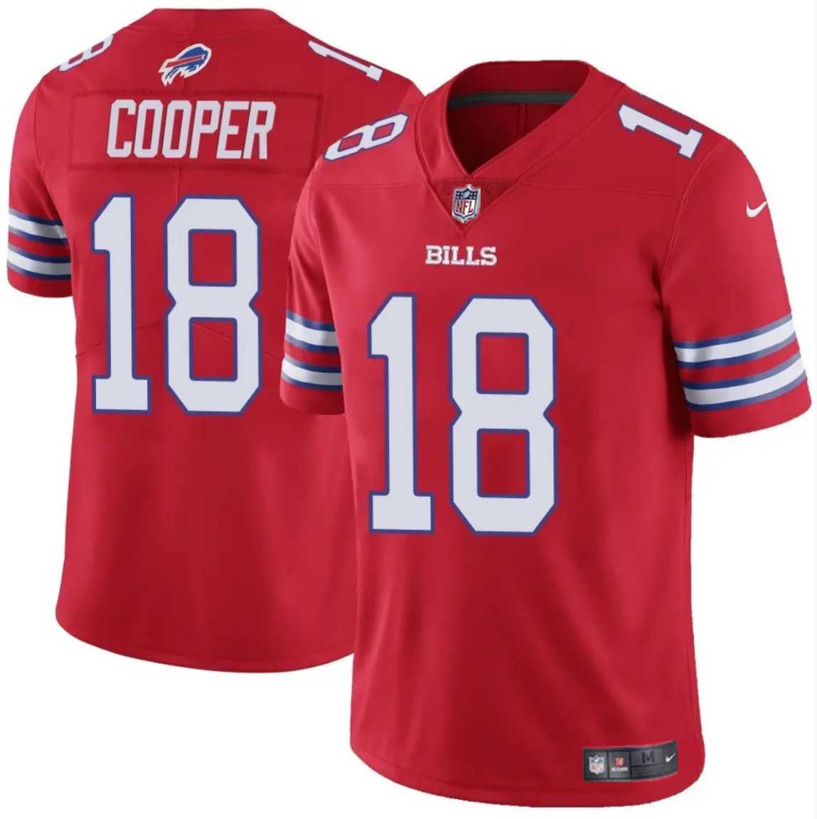 Men & Women & Youth Buffalo Bills #18 Amari Cooper Red 2024 Vapor Untouchable Limited Stitched Jersey Dzhi->buffalo bills->NFL Jersey
